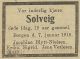 Dødsannonse Solveig Blydt-Nielsen