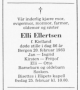 Dødsannonse Elli Ellertsen