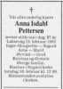 Dødsannonse Anna Isdahl Pettersen