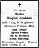 Dødsannonse Maleren August Jacobsen