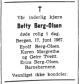Dødsannonse Betty Berg-Olsen