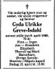 Dødsannonse Gyda Ulrikke Greve-Isdahl
