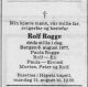 Dødsannonse Rolf Rogge