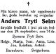 Dødsannonse Anders Tryti Seim
