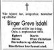 Dødsannonse Birger Greve Isdahl