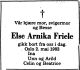 Dødsannonse Else Arnika Friele