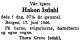 Dødsannonse Hakon Isdahl