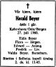 Dødsannonse Harald Beyer