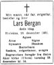 Dødsannonse Lars Bergan