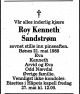 Dødsannonse Roy Kenneth Sandstrøm