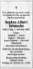 Dødsannonse Sophus Albert Schanche