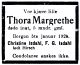 Dødsannonse Thora Margrethe Hirsch Isdahl