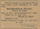 Herved anmeldes at undertegnede Thrond Beyer Isdahl, bopæl Strandgaden 88, under firma 'Brusfabrikken Florida' Thrond B. Isdahl agter at drive fabrikvirksomhed her i byen. Bergen den 27. april 1911. Thrond B. Isdahl (sign)